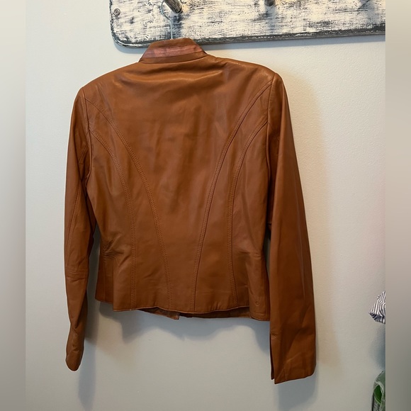 Leather coat Cache Luxe size medium - Picture 2 of 2